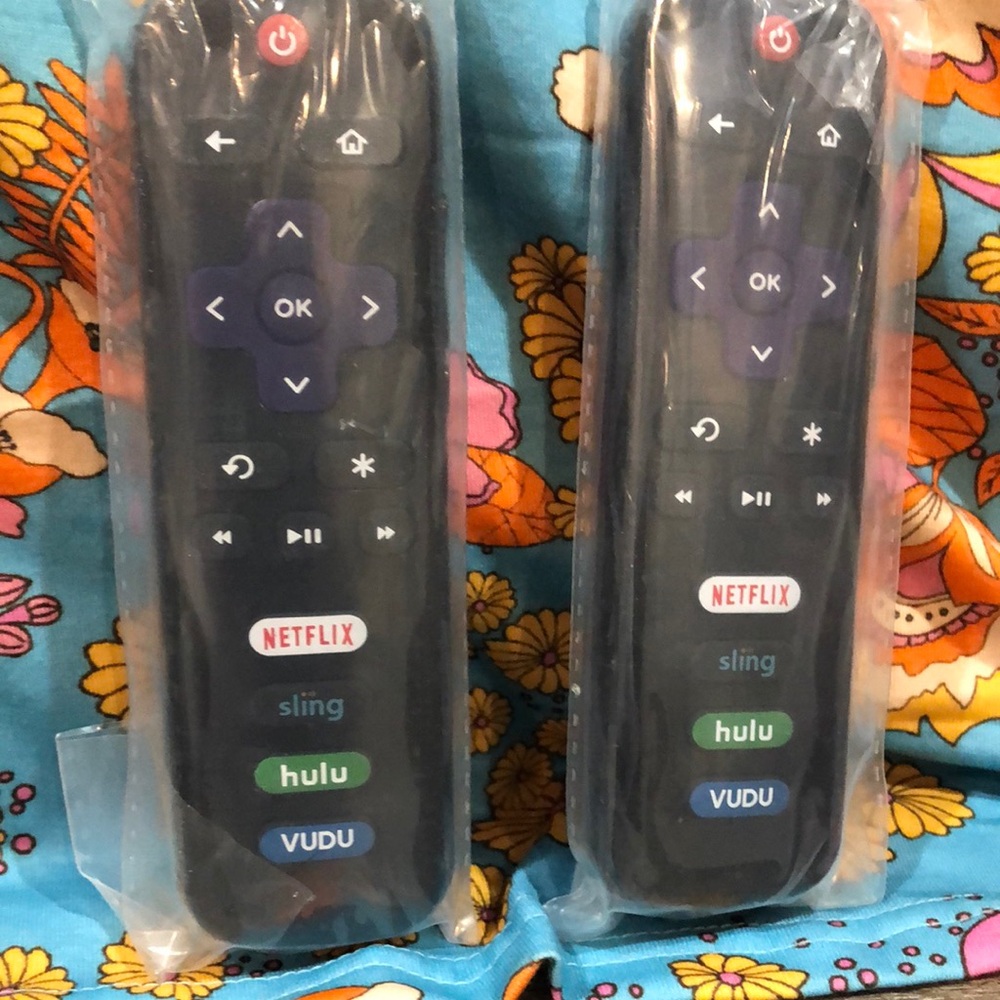 Roku Black Streaming Remote with Purple D-Pad